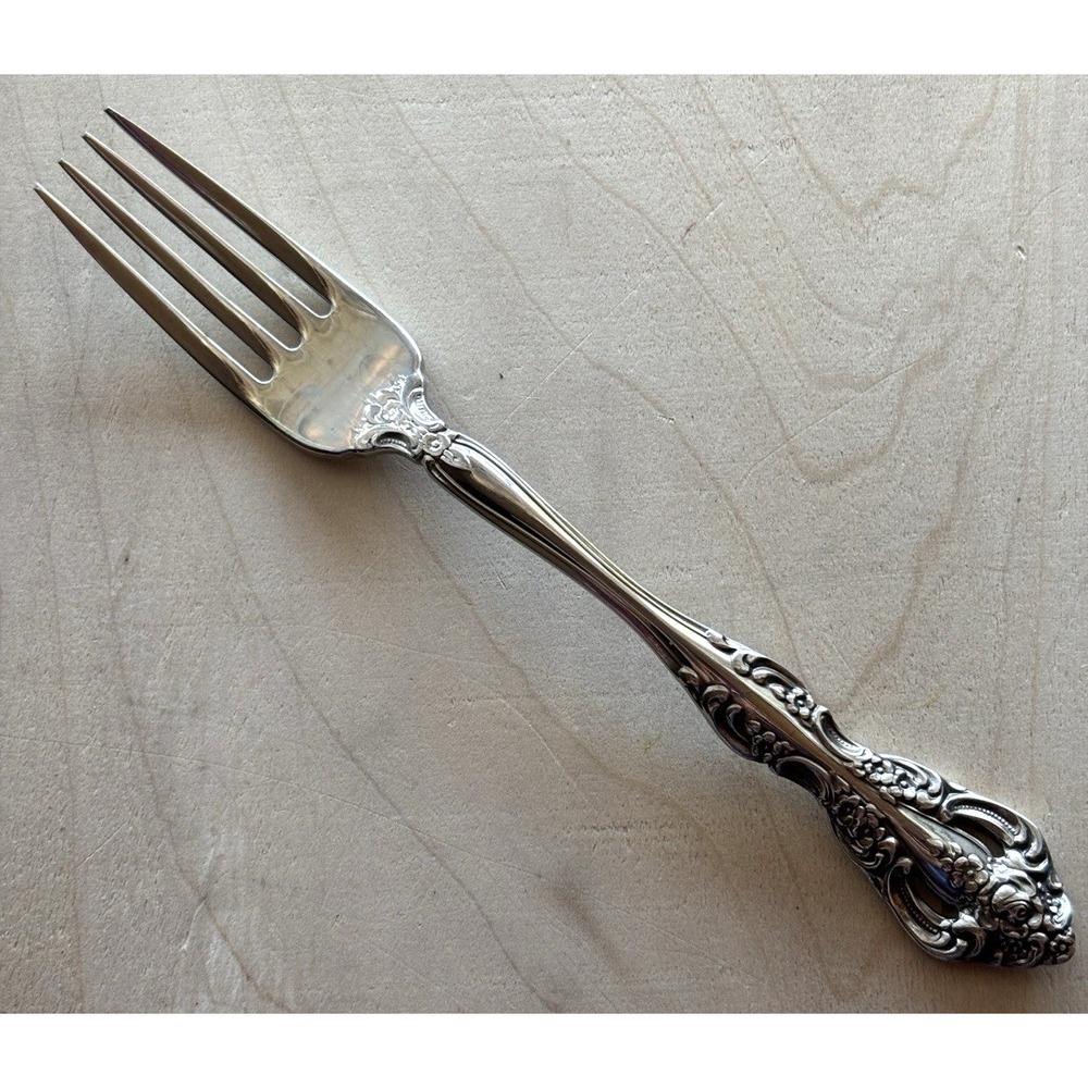 Oneida Michelangelo Stainless Flatware Cube LOT of 4 Dinner Forks 7 1/4" - Picture 2 of 4
